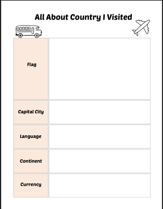 Travel Journal for Kids